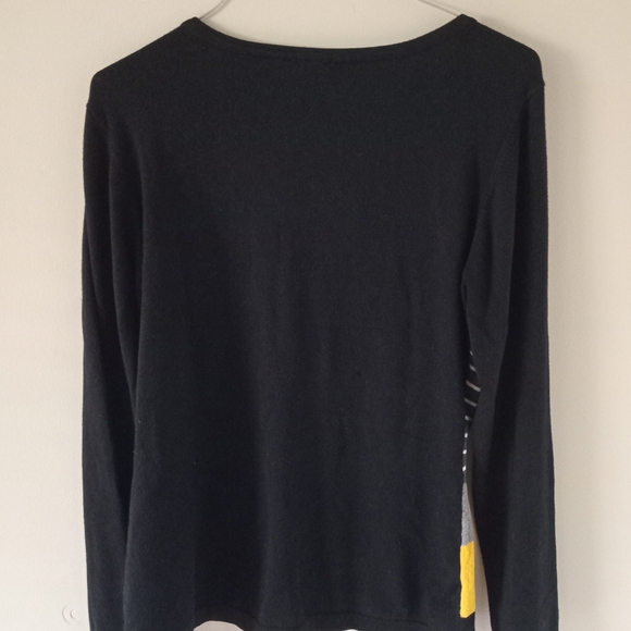 Black and Yellow Colorblock Sweater - Picture 4 of 4
